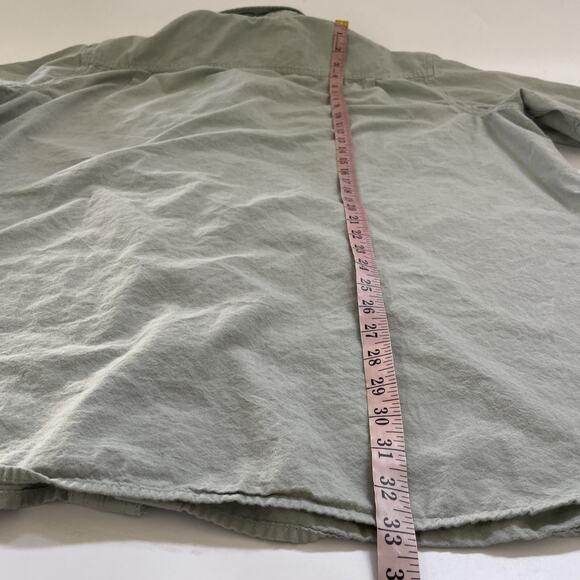 Vintage Carhartt Chambray Button Up Shirt XXL TALL Loose Fit Workwear Skater Y2K - Picture 6 of 11